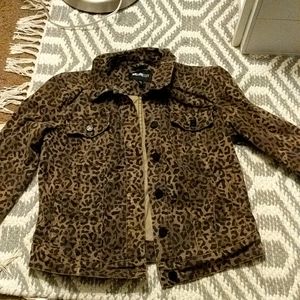 William Rast Leopard denim jacket